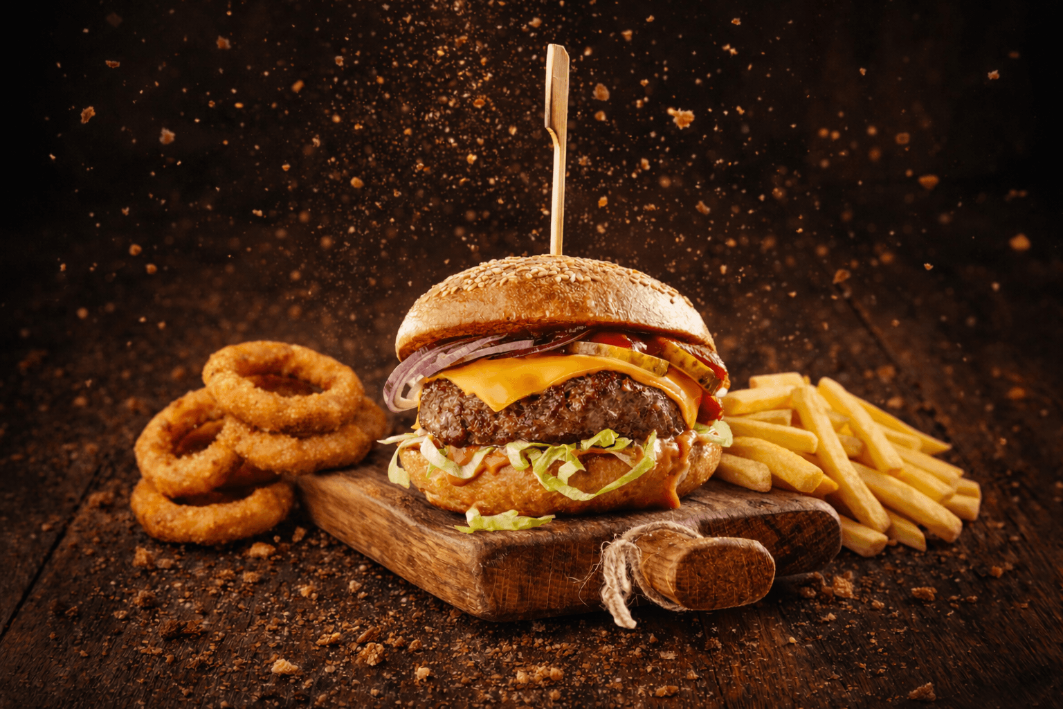 Premium burger sa topljenim sirom i specijalnim sosom